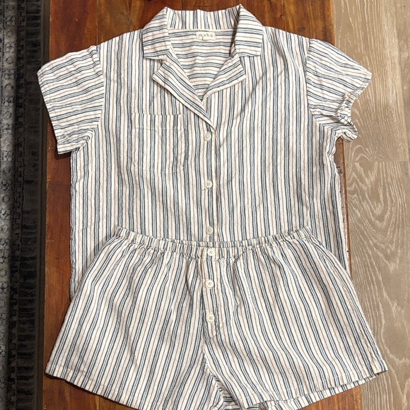 Mabo Other - Striped Short Sleeve Pajama Set